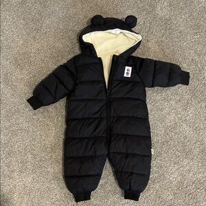 Black Kids One Piece Snowsuit